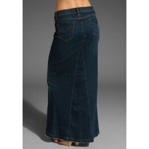 Womens Dark Long Genetic Denim NWT Jean Skirt 29 32 X 42 Tall Anthropologie Slit